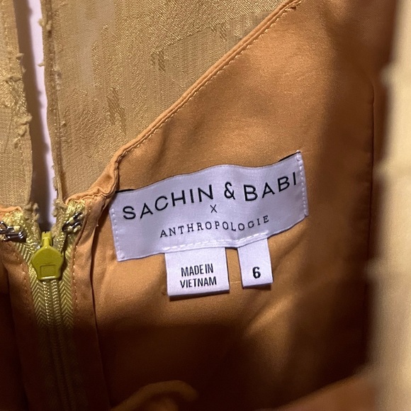 Sachin + Babi Anthropologie Jacquard Maxi Dress Size 6 - Picture 7 of 7